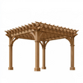Holz Pergola 300 x 300 x 250 cm Natur - freistehender Gartenpavillon mit offenem Dachgerüst